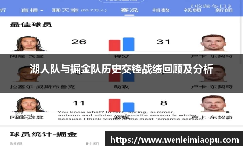 湖人队与掘金队历史交锋战绩回顾及分析